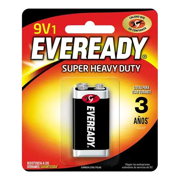 PILA CARBON 9V EVEREADY*1U