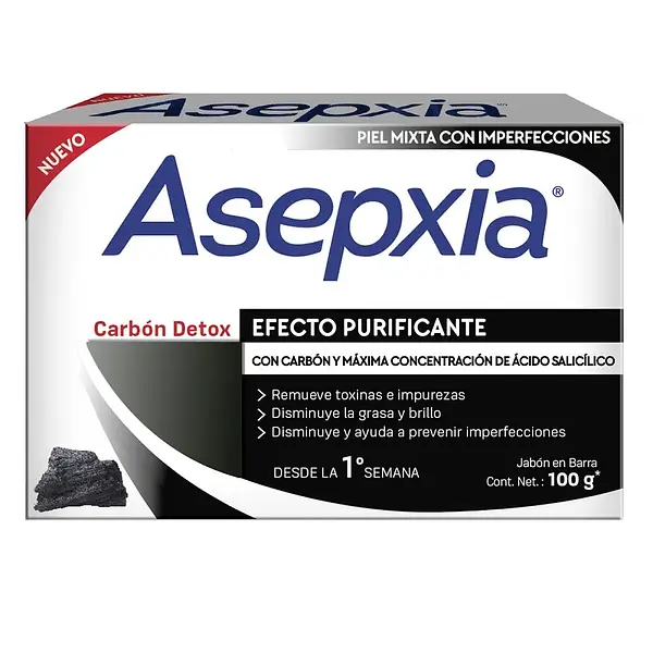 JABON FACIAL ASEPXIA CARBON*100GR