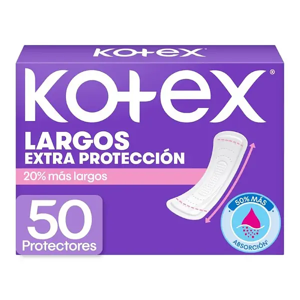 PROTECTORES DIARIO LARGO KOTEX *50 UND