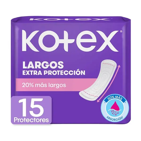PROTECTOR DIARIO LARGO KOTEX*15U