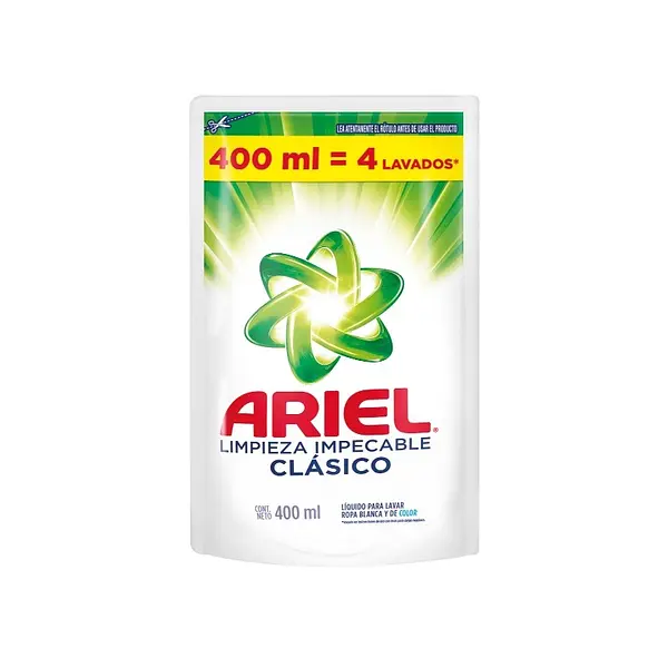 DETERGENTE LIQUIDO DOBLE PODER ARIEL*400ML
