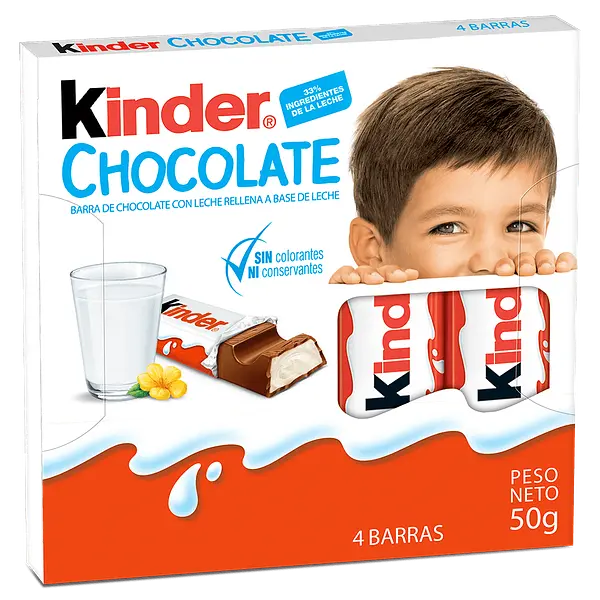 CHOCOLATINA BARRA KINDER*4U*100G