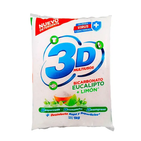 DETERGENTE POLVO EUCALIPTO 3D * 1KG