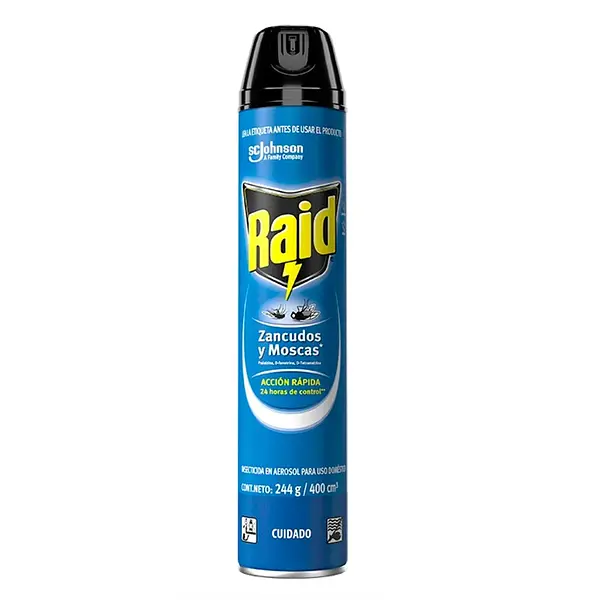 INSECTICIDA AEROSOL MOSCA RAID*400ML