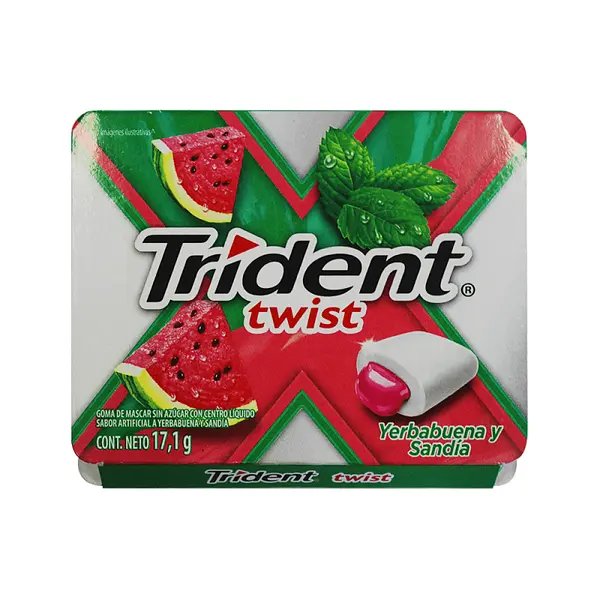 CHICLE YERBABUENA SANDIA TRIDENT TWIST