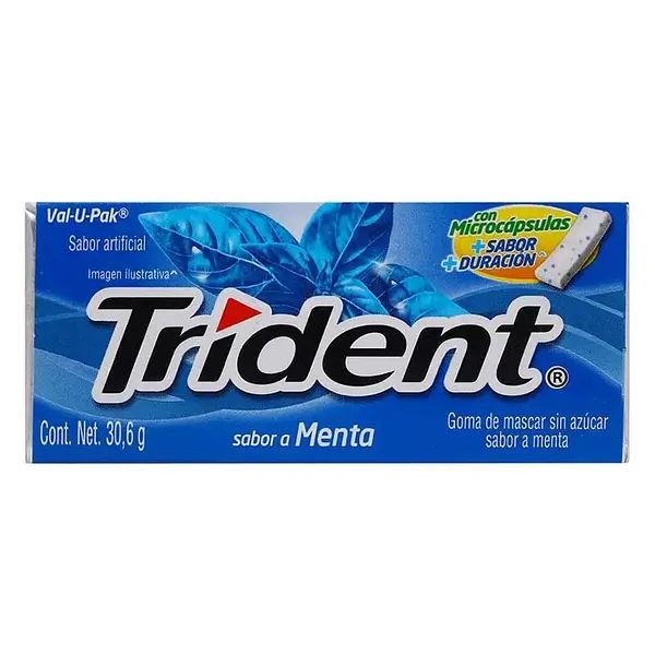 CHICLE MENTA TRIDENT*18U