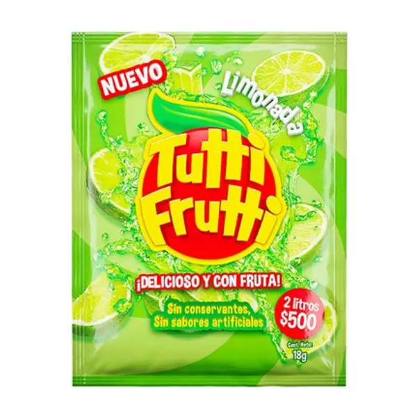 REFRESCO POLVO LIMONAD TUTTI FRUTTI*18G
