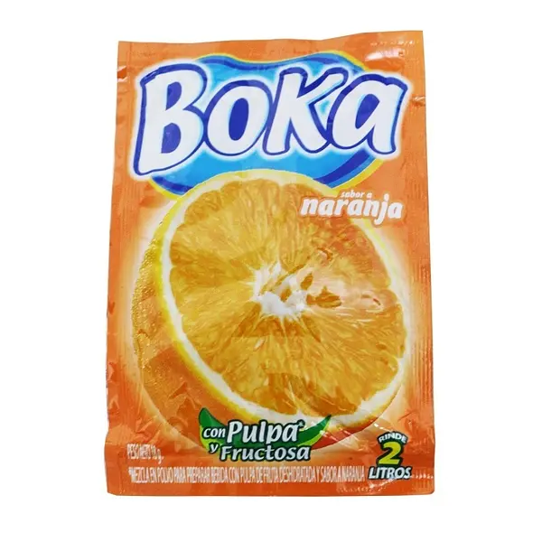 REFRESCO POLVO NARANJA BOKA *18 GR