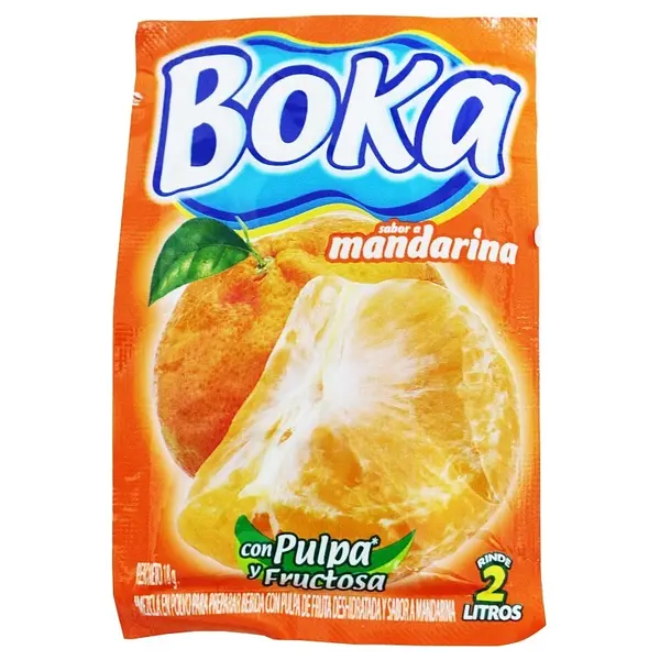 REFRESCO POLVO MANDARINA BOKA*18G