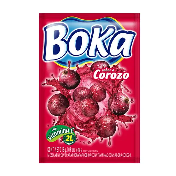 REFRESCO POLVO COROZO BOKA *18 GR