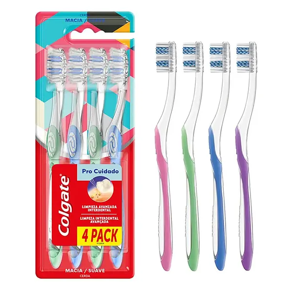 CEPILLO DENTAL COLGATE SUAVE PRO*4U