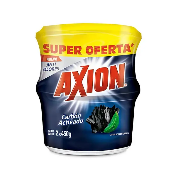 JABON CREMA LOZA CARBON AXION*450GR*2UN