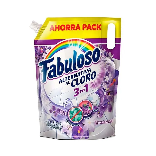 LIMPIAPISOS CLORO 3EN1 FABULOSO*1.5L