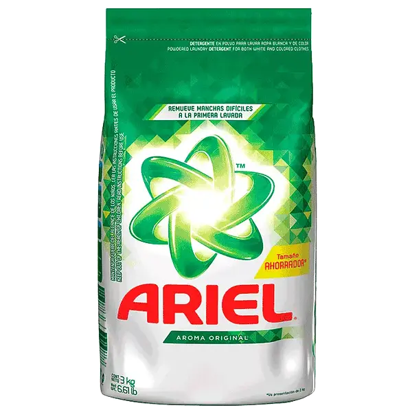 DETERGENTE POLVO ARIEL*3K