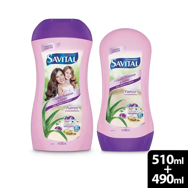 SHAMPO+ACONDICI PROTEINAS SAVITAL*510ML