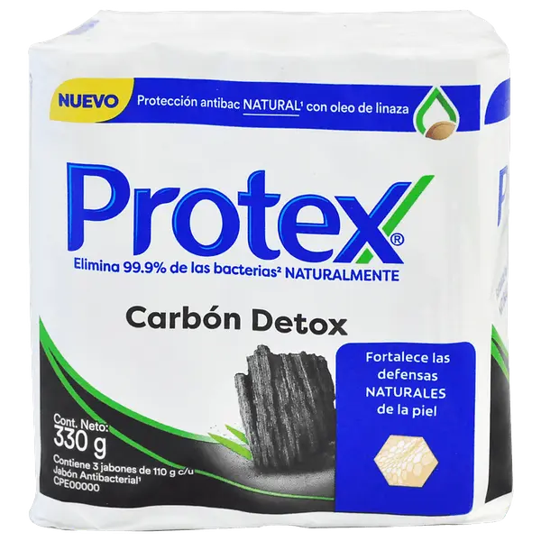 JABON CORPORAL CARBON PROTEX*110G*3U