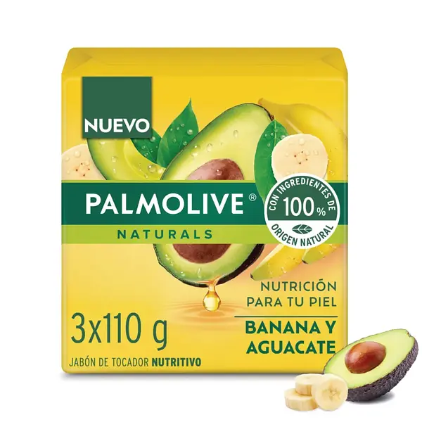JABON CORPORAL BANANA Y AGUACATE PALMOLIVE*3U