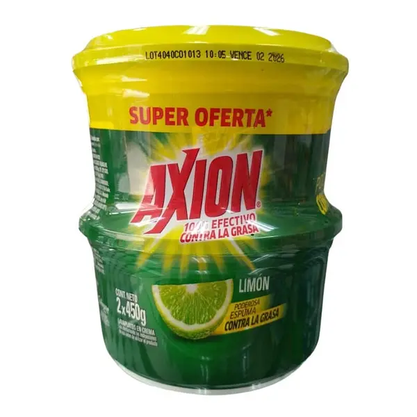JABON CREMA LOZA LIMON AXION*425G*2U
