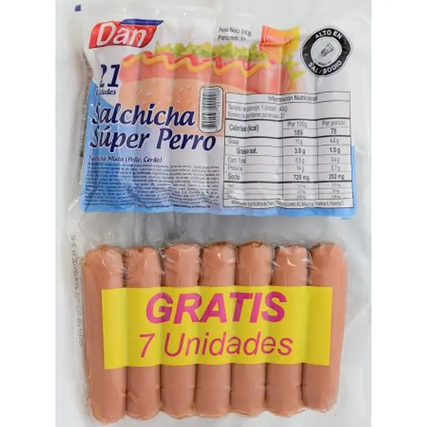 SALCHICHAS SUPER PERRO DAN *21U + OBS