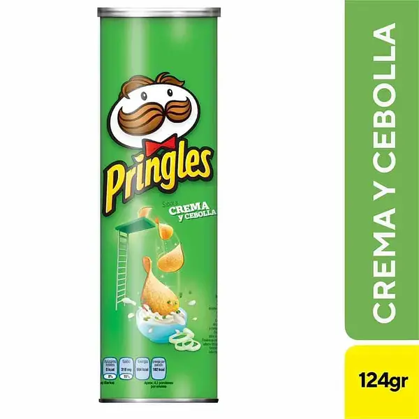 SNACK PAPA CREMA CEBOLLA PRINGLES*124GR