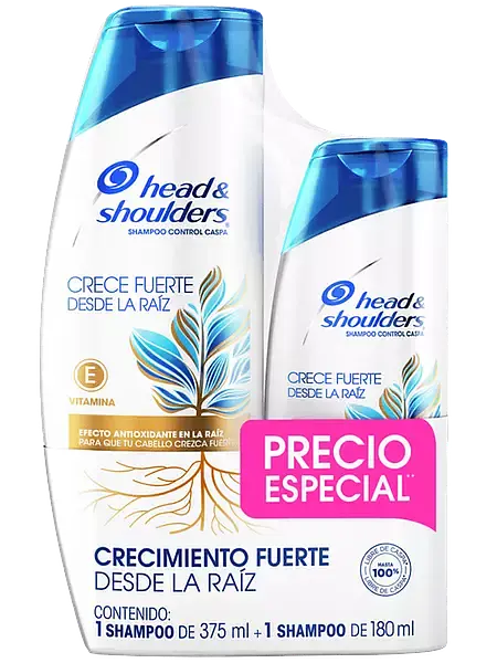 SHAMPOO H&S CRECIMIENTO * 375ML+180ML