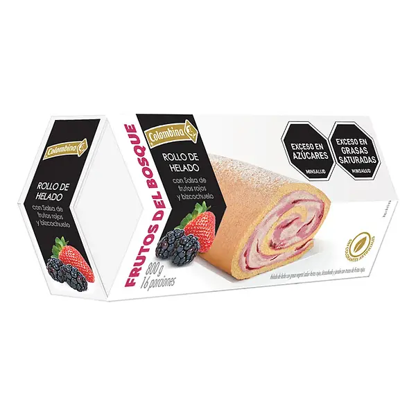 ROLLO DE HELADO FRUTOS COLOMBINA *800 GR