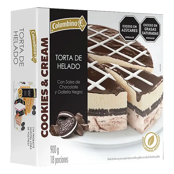 HELADO TORTA COOKIES&CREAM COLOMBIN*900G
