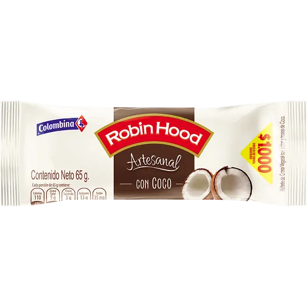 HELADO COCO ARTESANAL COLOMBINA*65G