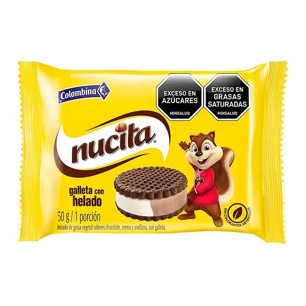 HELADO NUCITA GALLETA COLOMBINA*50G