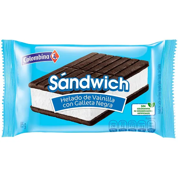 HELADO GALLETA NEGRA COLOMBINA*85G