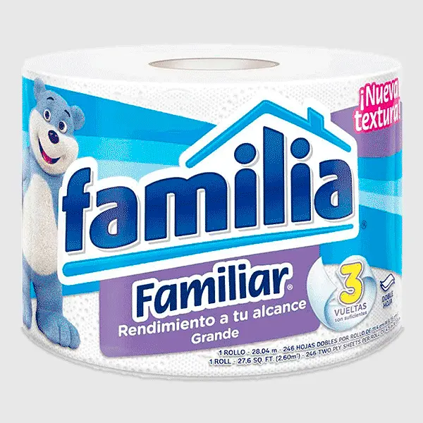 PAPEL HIGIENICO DOBLEHOJA FAMILIA*1U