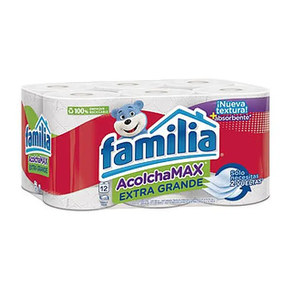 PAPEL HIGIENICO ACOLCHAMAX FAMILIA*12U