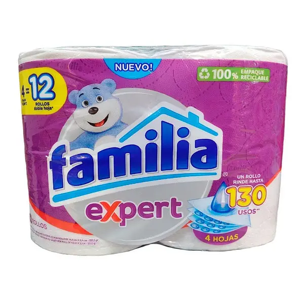 PAPEL HIGIENICO 4 HOJAS EXPERT FAMILIA*4