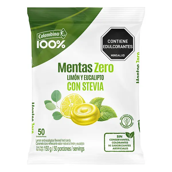 CARAMELO MENTA LIMON EUCA COLOMBIMA*50U