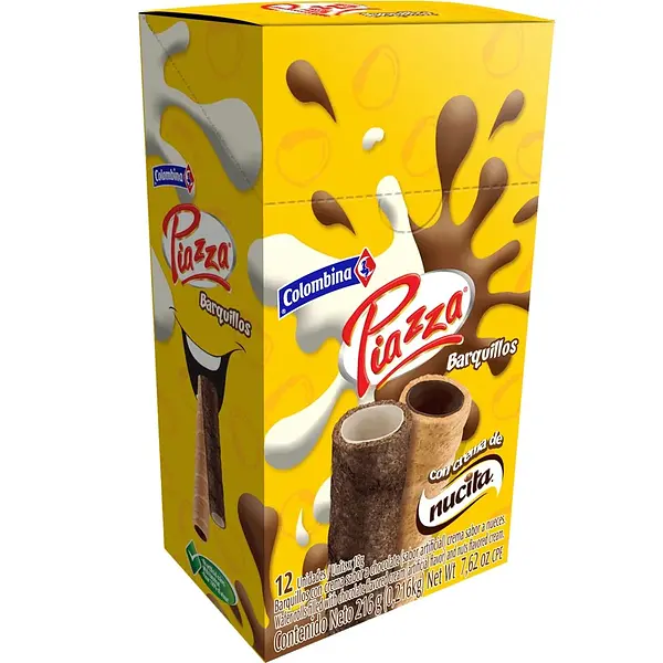 GALLETA BARQUILLO NUCITA PIAZZA*18G