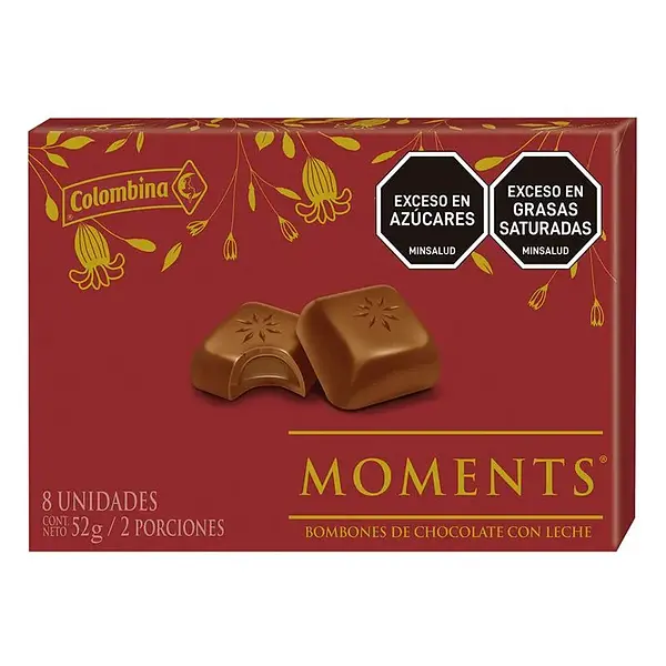 CHOCOLATE BOMBON MOMENTS COLOMBINA*52G