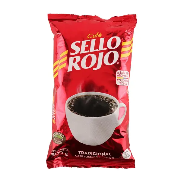 CAFE MOLIDO TRADICIONAL SELLO ROJO*500G