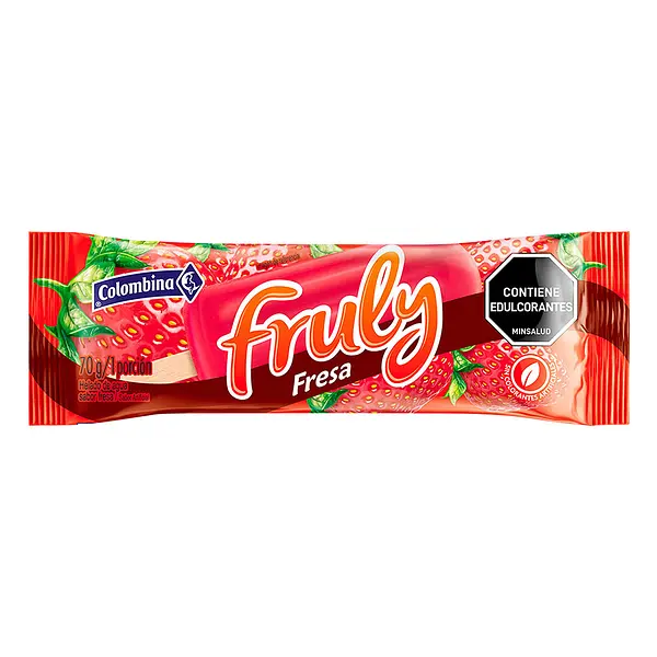 HELADO FRESA FRULY COLOMBINA*70G