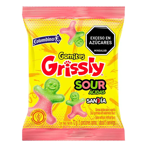 GOMA ACIDAS SOUR SANDIA GRISSLY*72G