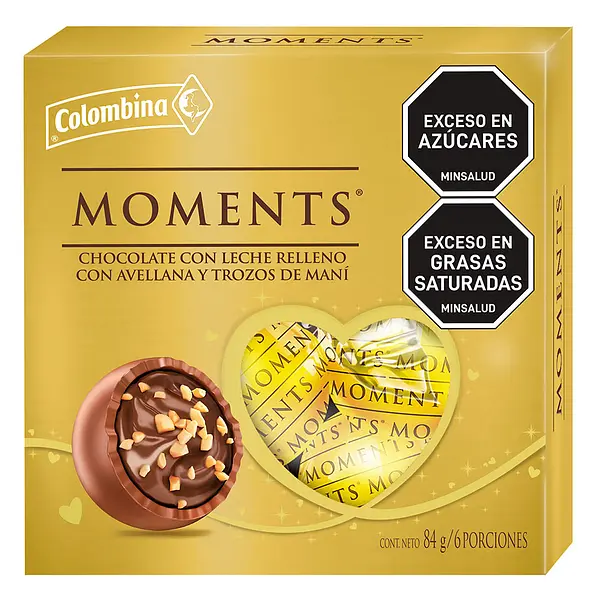 CHOCOLATE BOMBON RELLENOS MOMENTS *6 UND