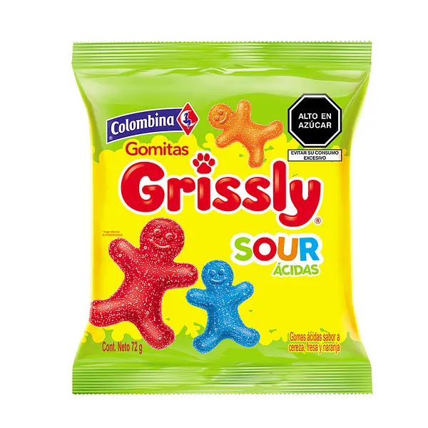 GOMA ACIDAS SOUR GRISSLY*72G