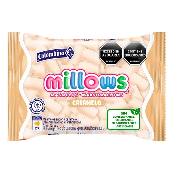 MASMELO CARAMELO MILLOWS COLOMBINA*145G