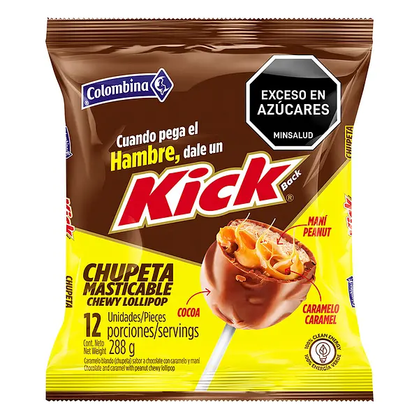 CARAMELO CHUPETA MASTICABLE KICK*12U