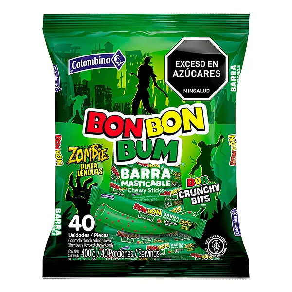 CARAMELO BARRA BOMBOMBUM PINTA* 40U