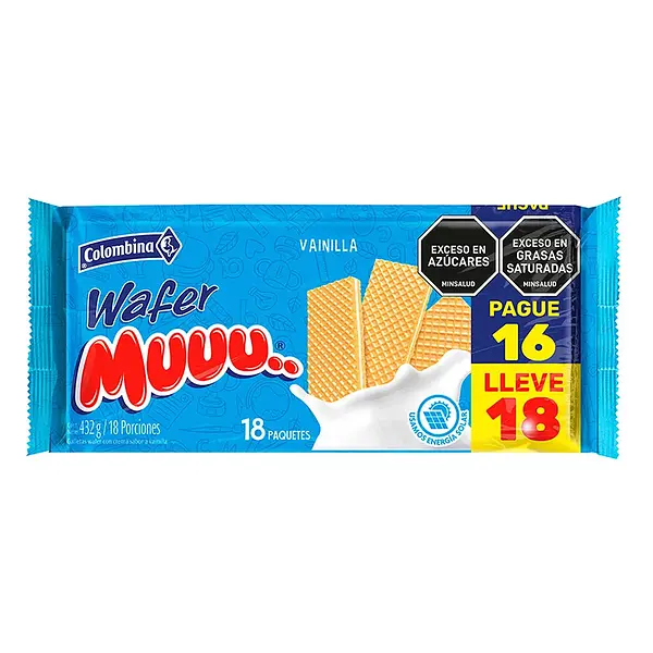 GALLETA WAFER VAINILLA MUUU*432GR