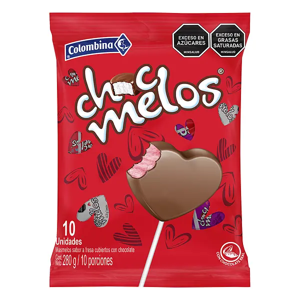 MASMELO CHOCMELOS COLOMBINA*10U
