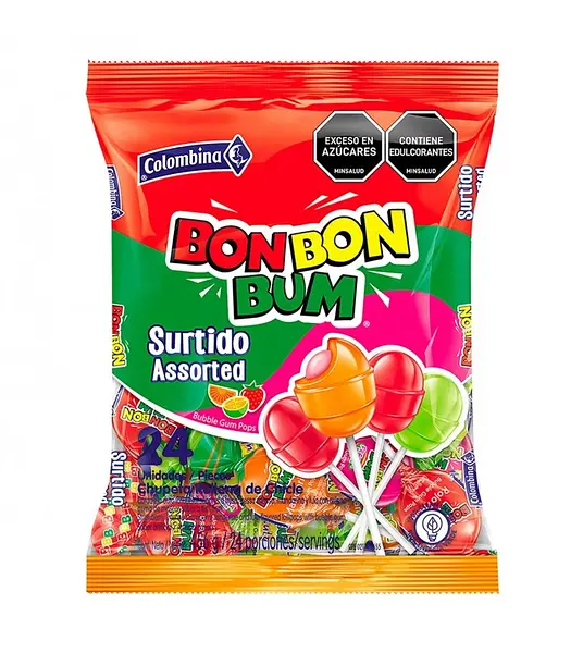 CARAMELO CHUPETA SURTIDO BOBONBUM*24U