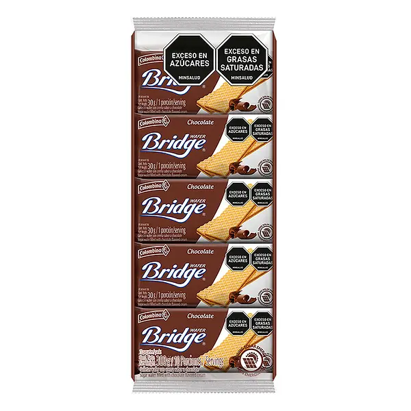 GALLETA CHOCOLATE WAFER BRIDGE*10U