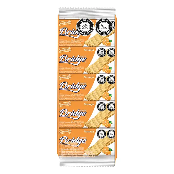 GALLETA NARANJA WAFER BRIDGE*240GR