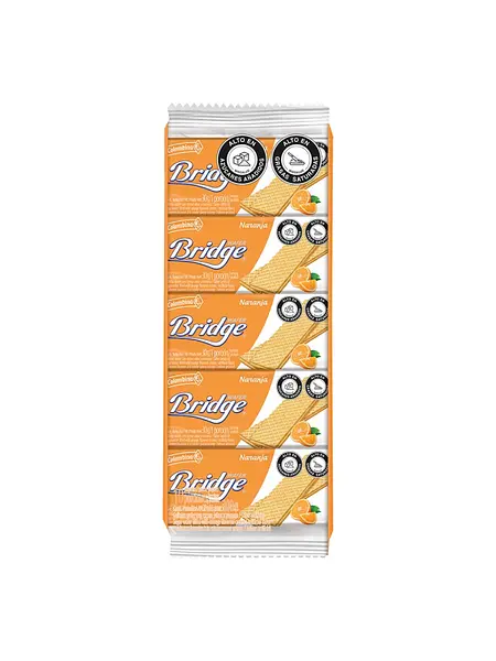 GALLETA NARANJA WAFER BRIDGE*30GR